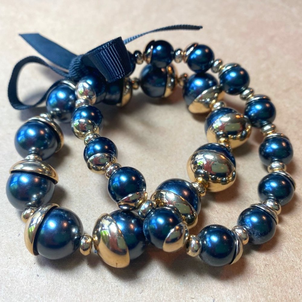 NWOT Coldwater Creek Gold and Grey Pearl Bracelets